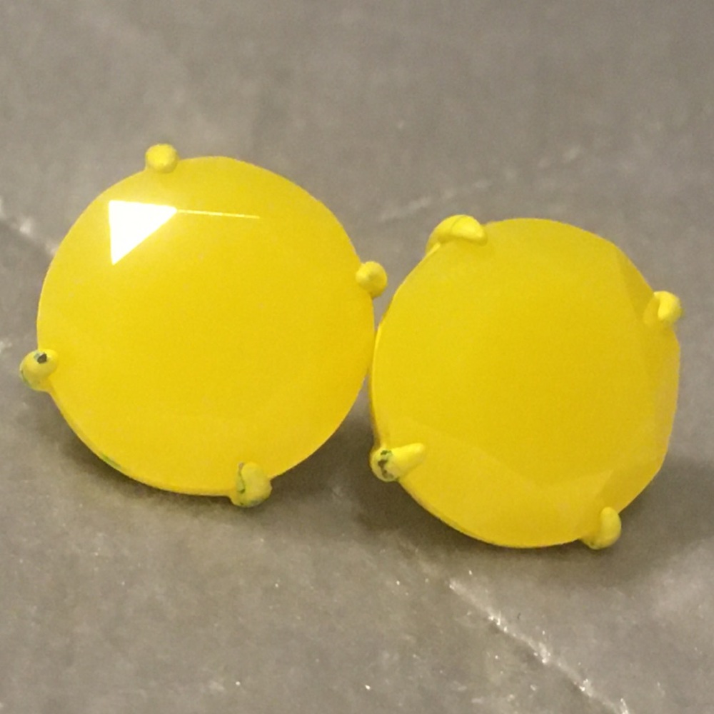 J. Crew Neon Yellow Studs